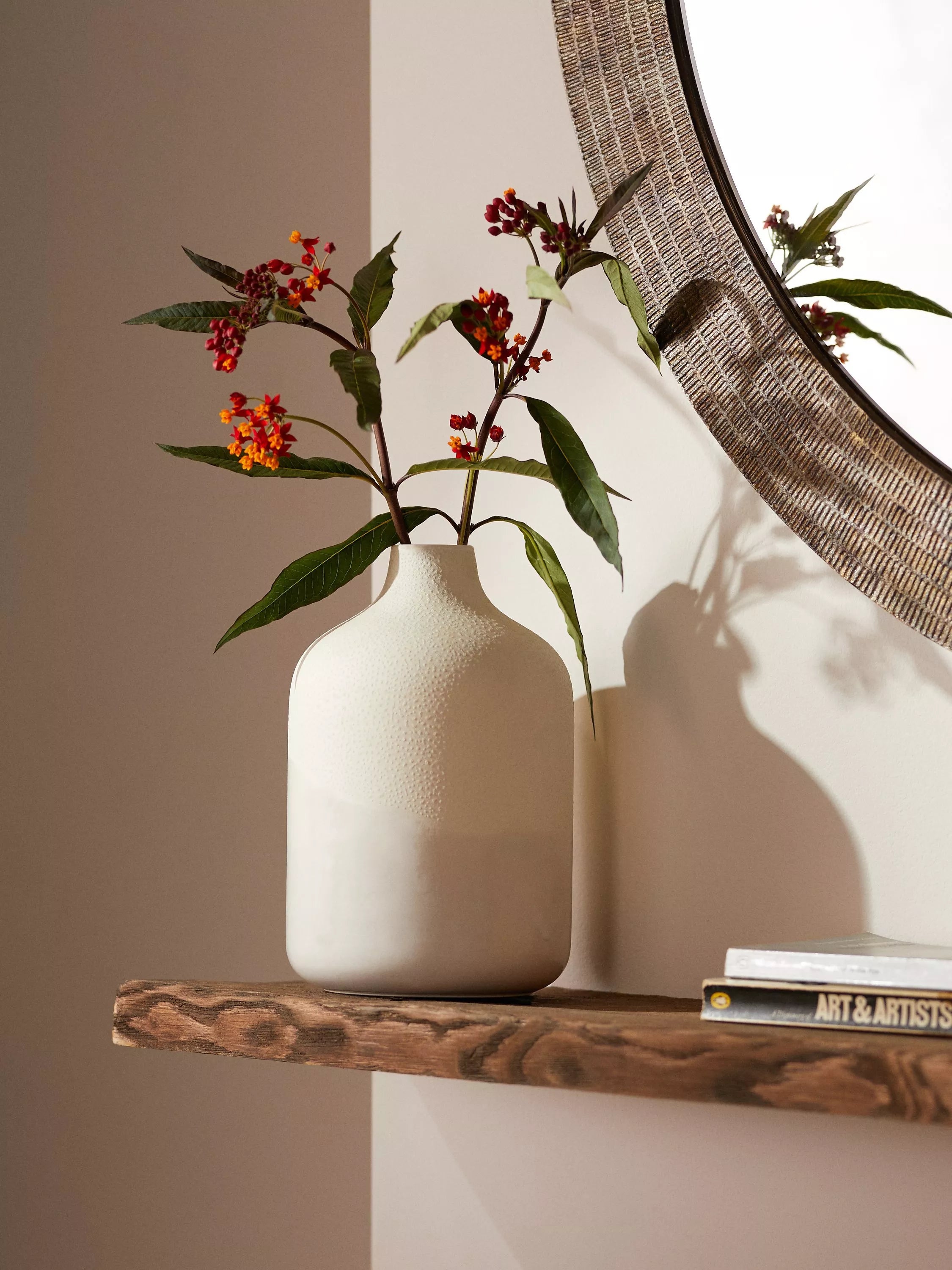John Lewis Bilha neutral earthenware vase H24.5cm, UK version
