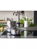 GreenPan Premiere 3-piece stainless steel saucepan set, UK version