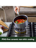 GreenPan Premiere stainless steel ceramic non-stick milk pan 16cm, UK version
