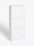 John Lewis Fold Out 3 Tier Shoe Rack, White