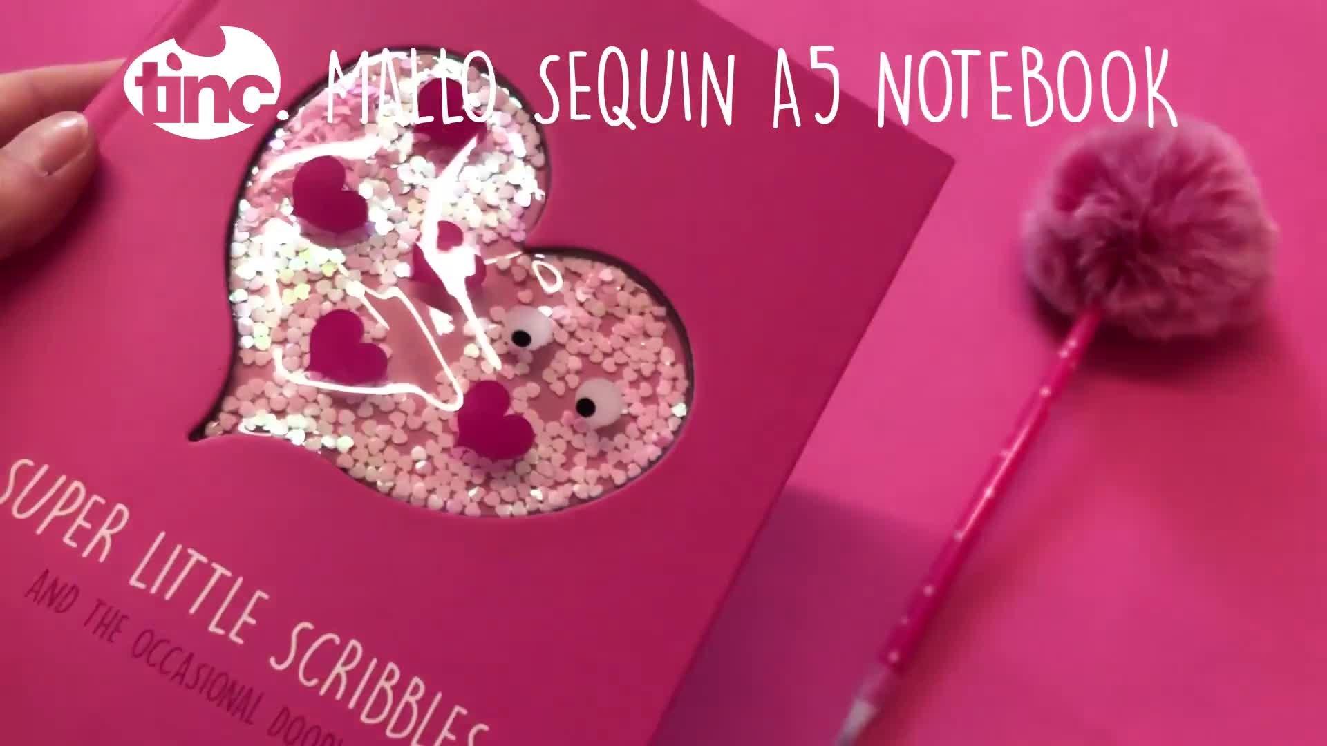 Tinc heart sequin notebook A5 (British brand)