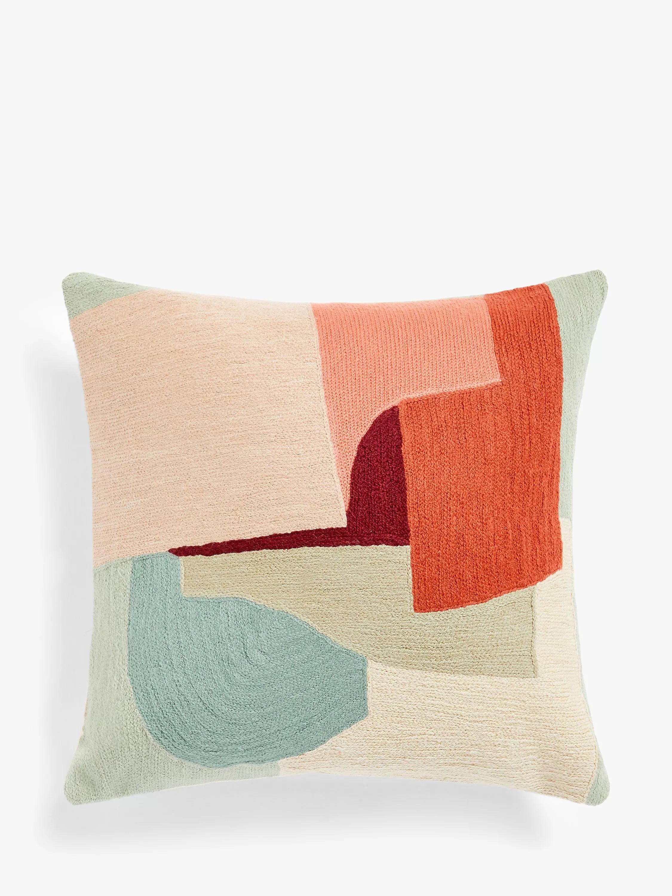 John Lewis collage blocks multi-colored cushion, UK version