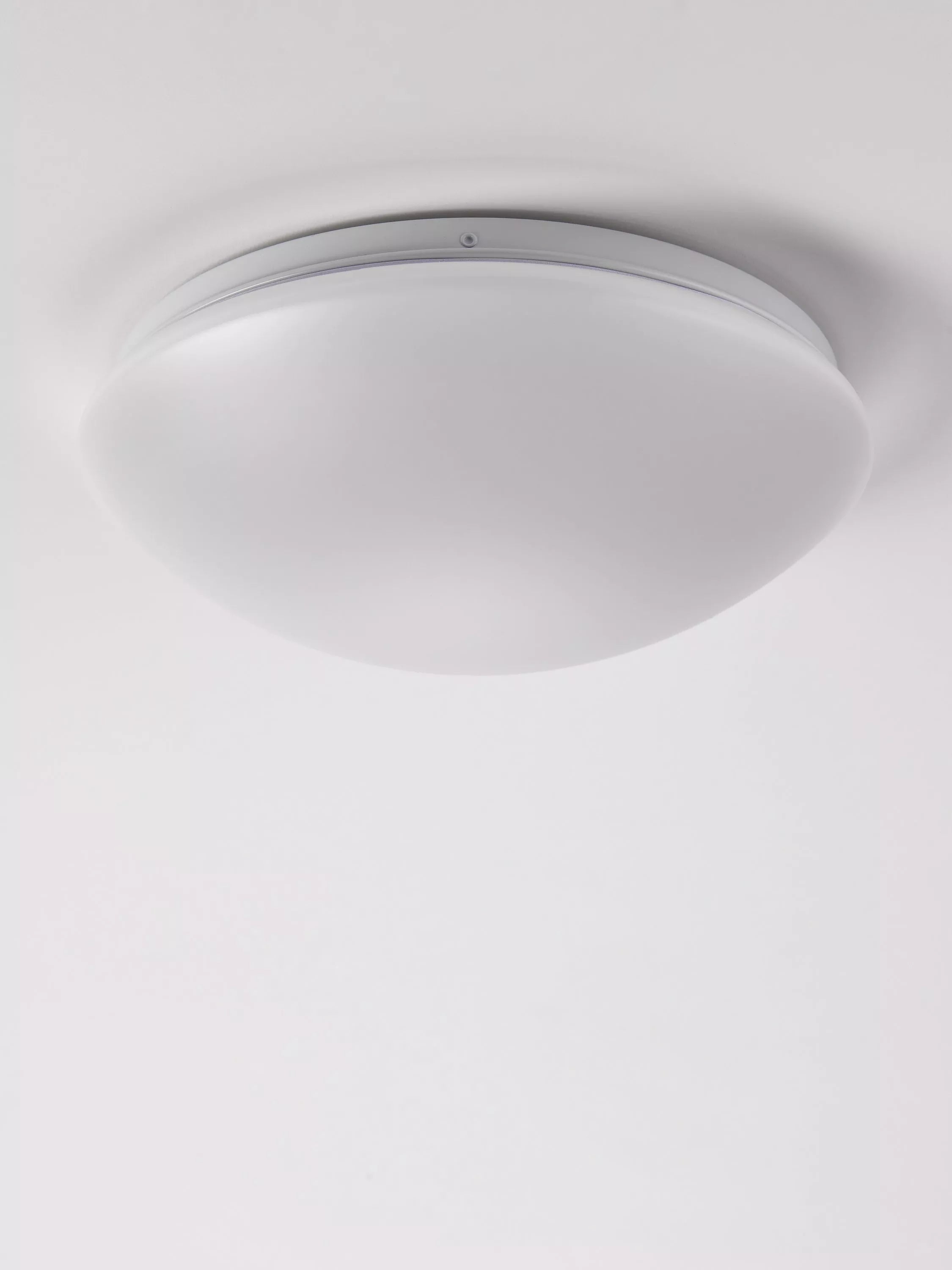 John Lewis Saint LED flush bathroom ceiling light white H10x31cm (British brand)