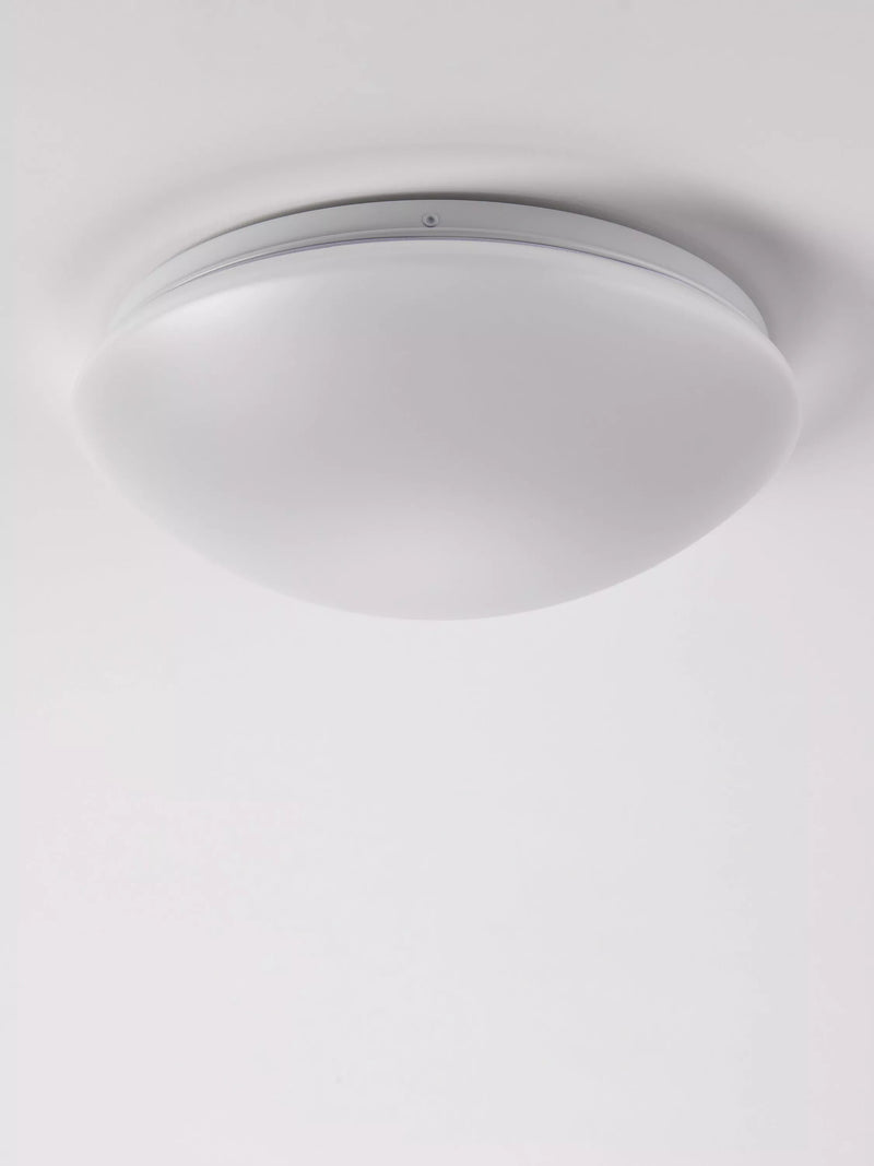 John Lewis Saint LED flush bathroom ceiling light white H10x31cm (British brand)