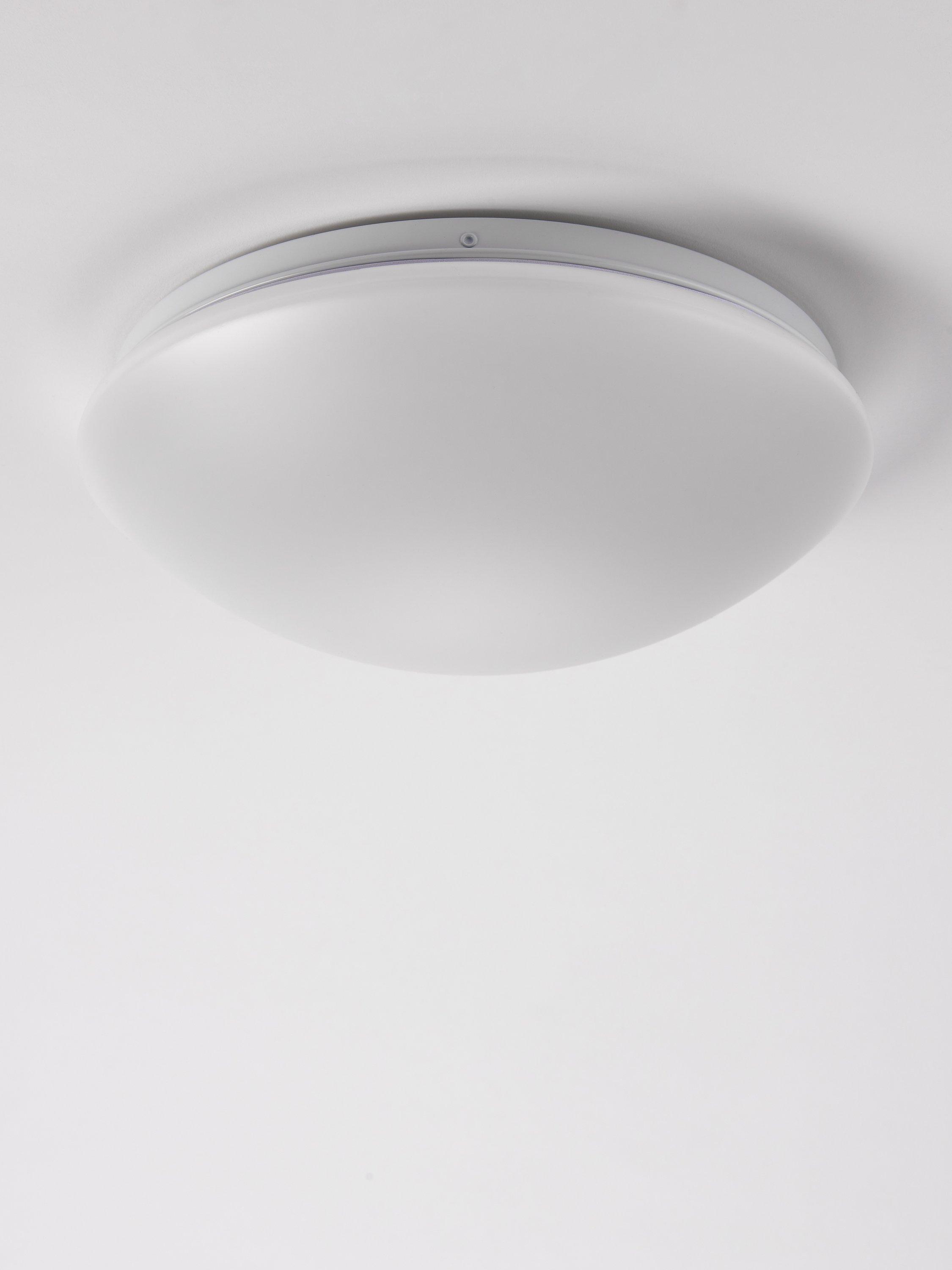 John Lewis Saint LED flush bathroom ceiling light white H10x31cm (British brand)
