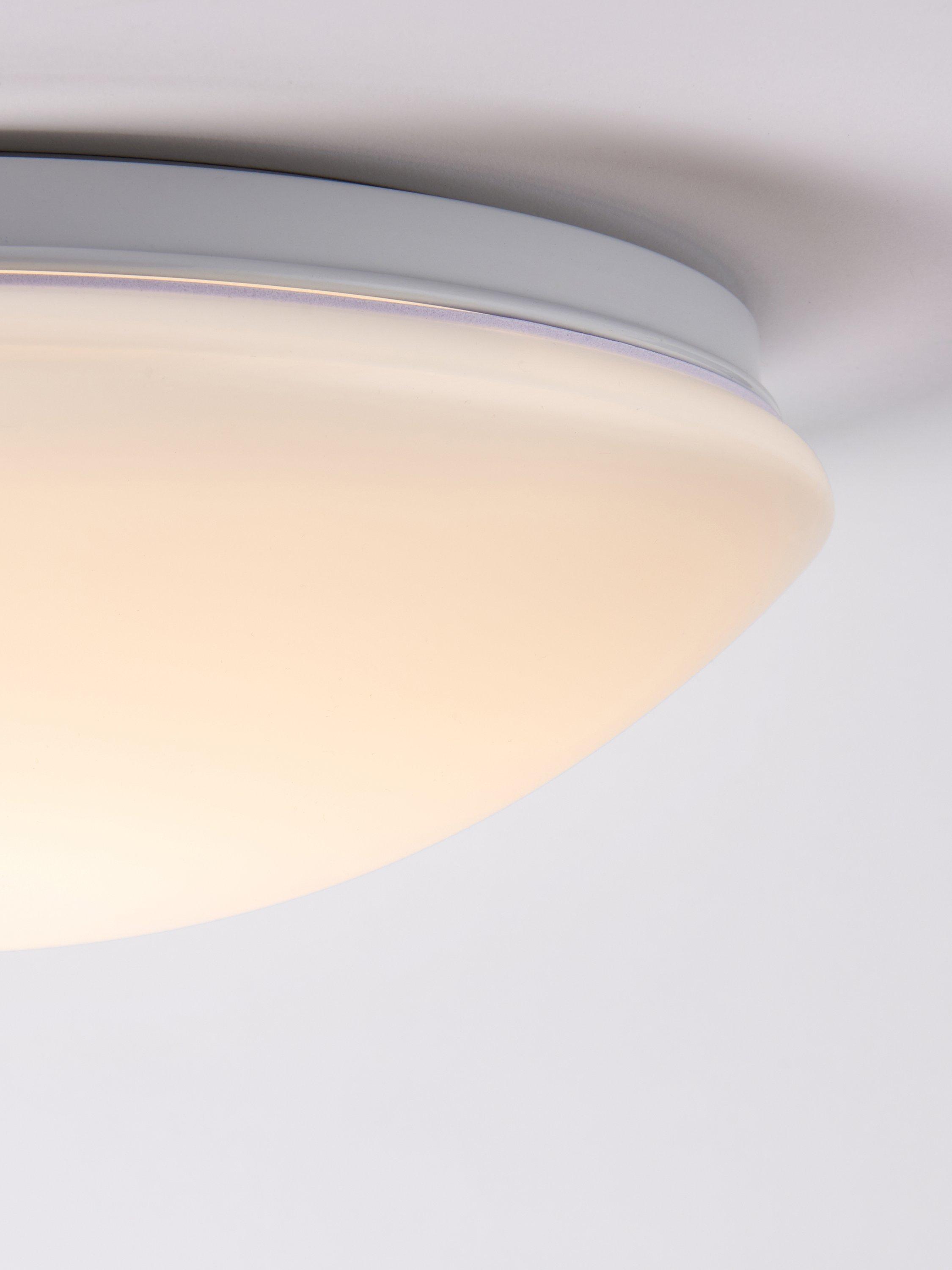 John Lewis Saint LED flush bathroom ceiling light white H10x31cm (British brand)