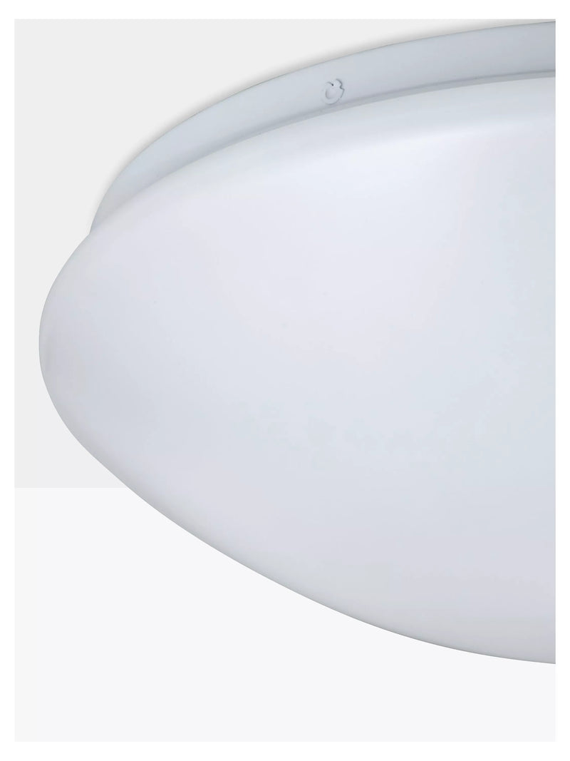 John Lewis Saint LED flush bathroom ceiling light white H10x31cm (British brand)