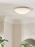 John Lewis Saint LED flush bathroom ceiling light white H10x31cm (British brand)