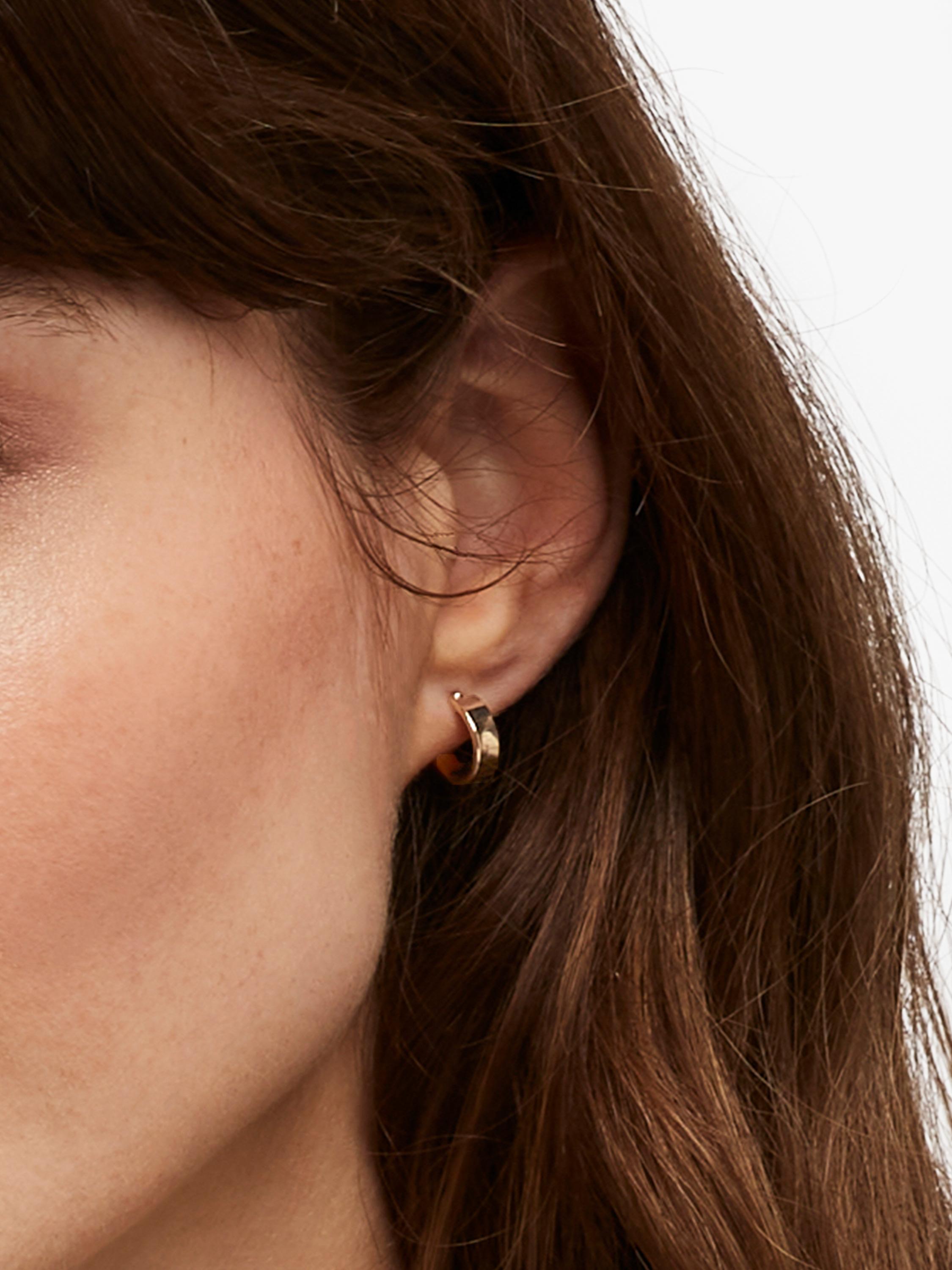 Estella Bartlett flat gold hoop earrings, imported from the UK