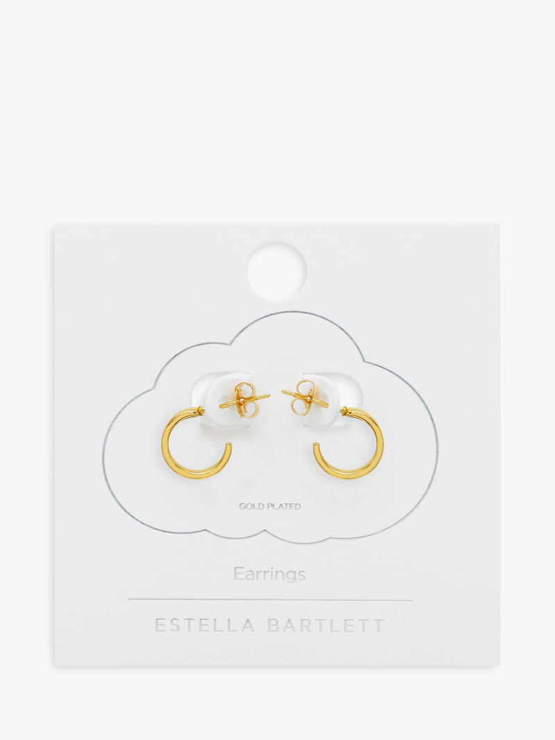 Estella Bartlett flat gold hoop earrings, imported from the UK