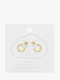 Estella Bartlett flat gold hoop earrings, imported from the UK