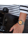Seiko SRPD59K1 men's automatic watch orange dial stainless steel, UK version
