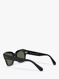 Ray-Ban RB2186 square black sunglasses 49mm (British brand)