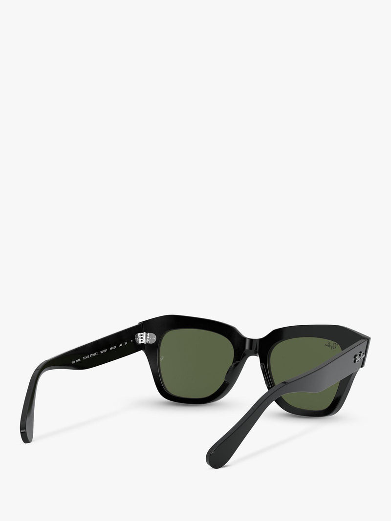 Ray-Ban RB2186 square black sunglasses 49mm (British brand)