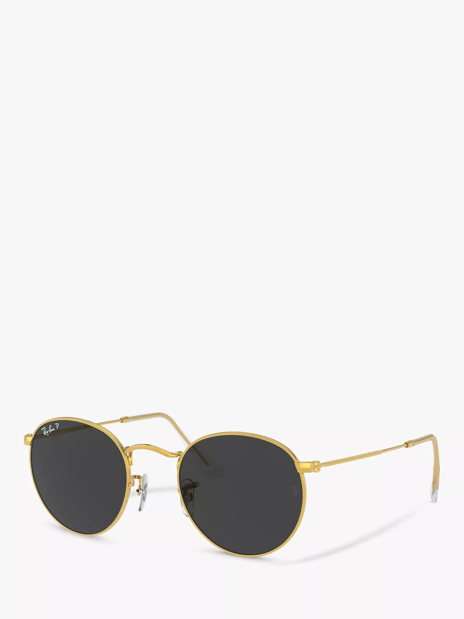 Ray-Ban RB3447 Men's Polarised Round Metal Sunglasses 50mm
