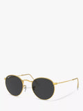 Ray-Ban RB3447 Men's Polarised Round Metal Sunglasses 50mm