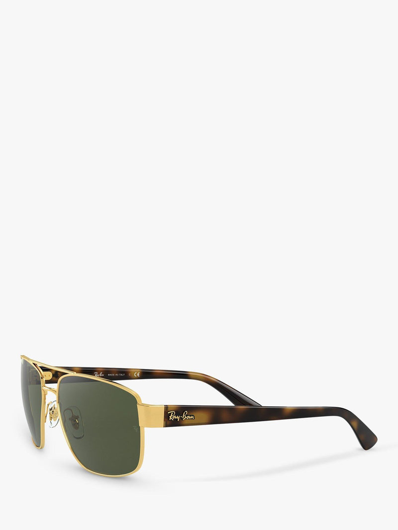 Ray-Ban RB3663 men's rectangular sunglasses glass lenses, UK version