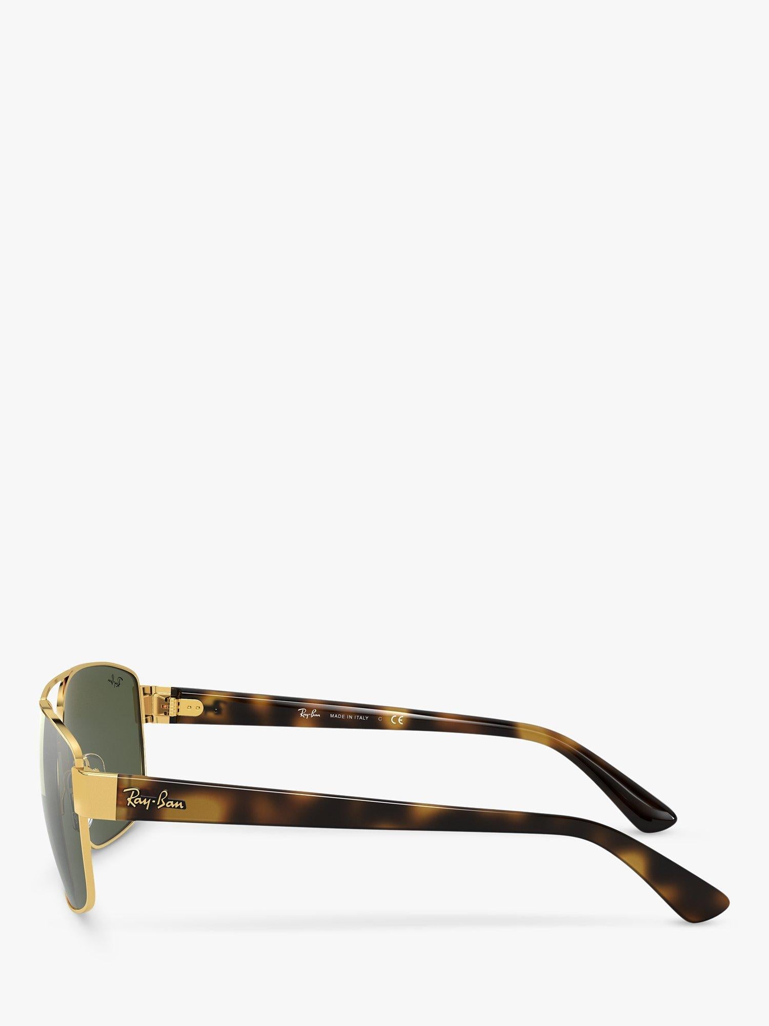 Ray-Ban RB3663 men's rectangular sunglasses glass lenses, UK version