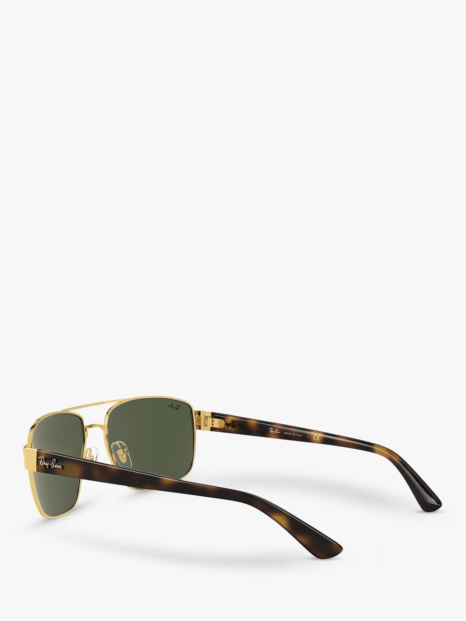 Ray-Ban RB3663 men's rectangular sunglasses glass lenses, UK version