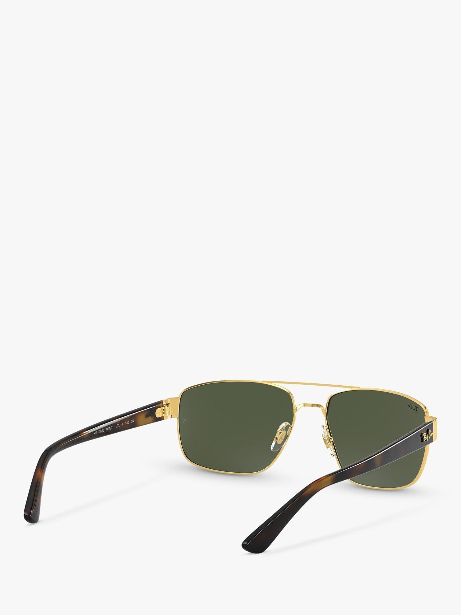 Ray-Ban RB3663 men's rectangular sunglasses glass lenses, UK version
