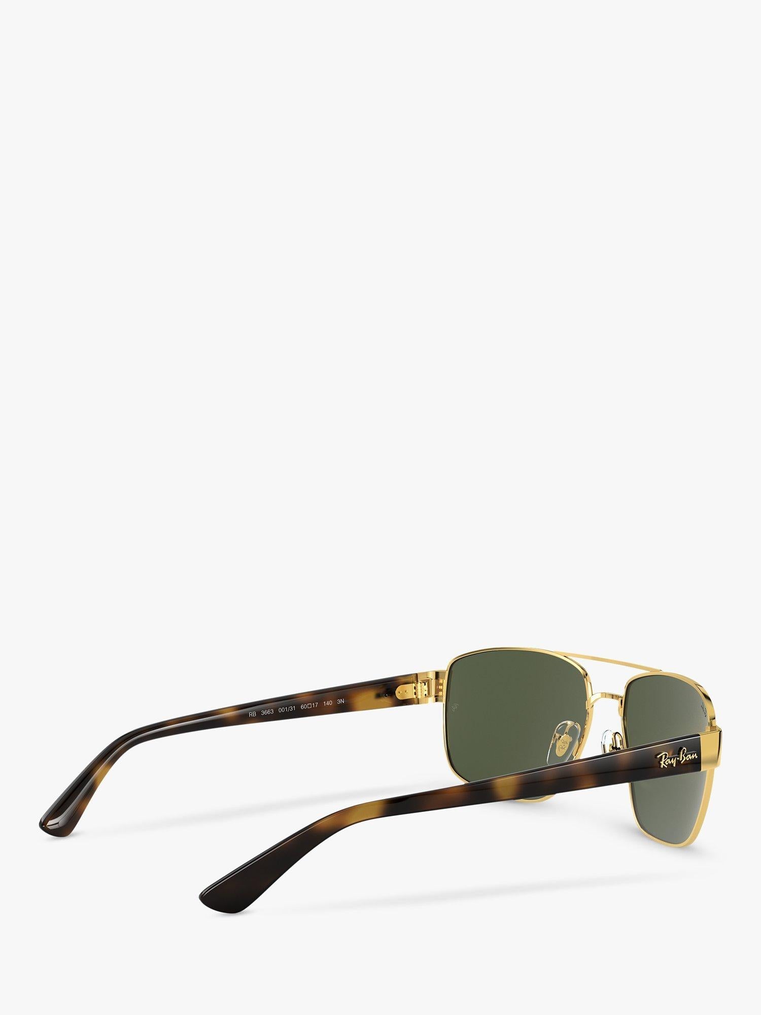 Ray-Ban RB3663 men's rectangular sunglasses glass lenses, UK version