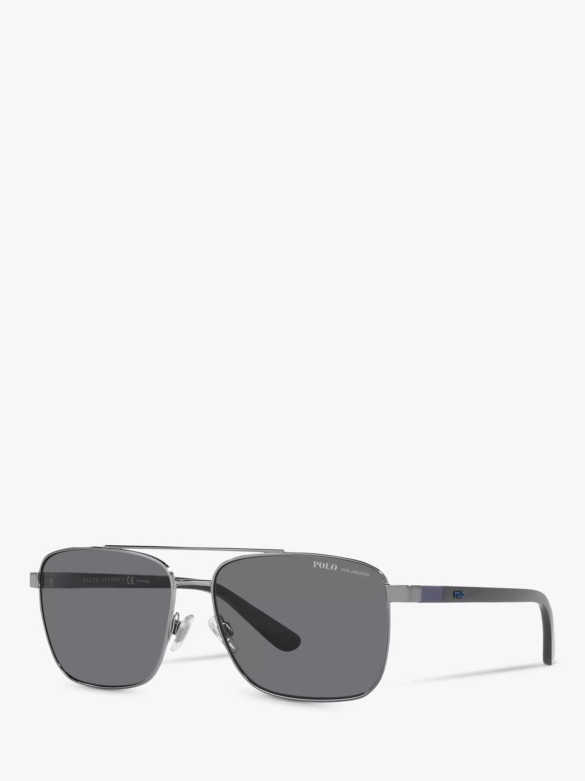 Ralph Lauren rectangular polarised sunglasses gunmetal grey (British brand)