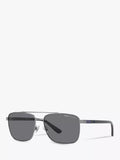 Ralph Lauren rectangular polarised sunglasses gunmetal grey (British brand)