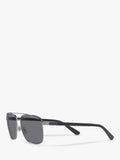 Ralph Lauren rectangular polarised sunglasses gunmetal grey (British brand)