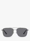 Ralph Lauren rectangular polarised sunglasses gunmetal grey (British brand)