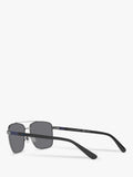Ralph Lauren rectangular polarised sunglasses gunmetal grey (British brand)