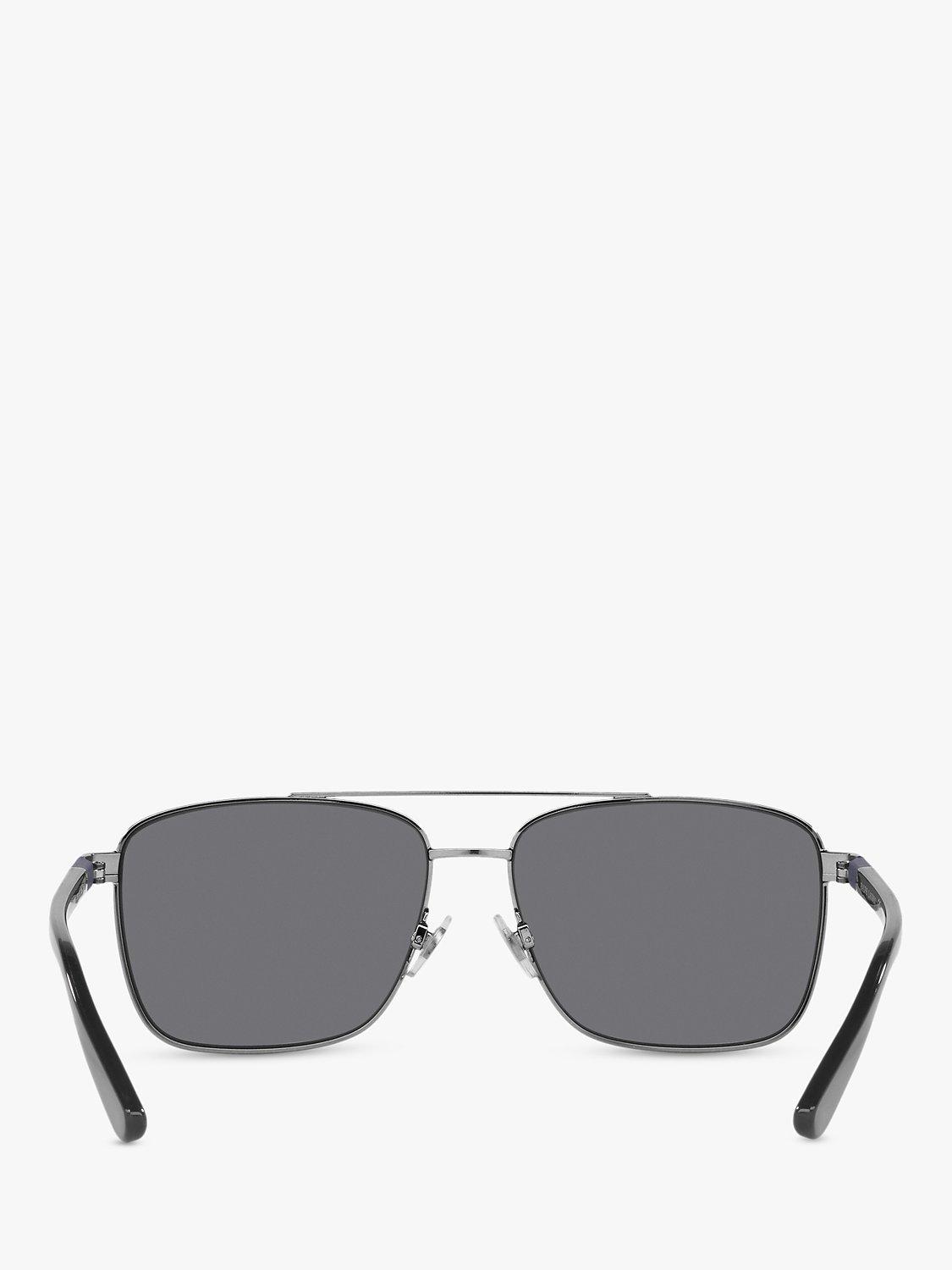 Ralph Lauren rectangular polarised sunglasses gunmetal grey (British brand)
