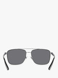 Ralph Lauren rectangular polarised sunglasses gunmetal grey (British brand)
