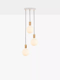 Tala oak triple cluster pendant light (British brand)