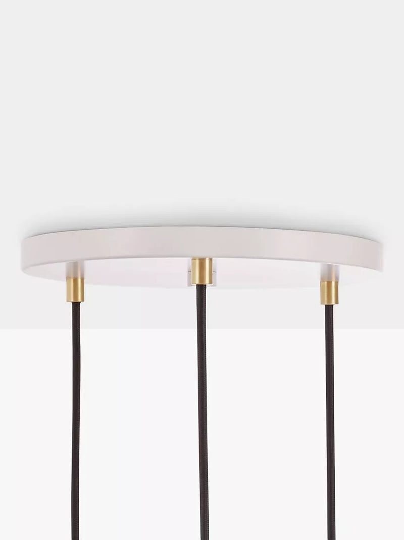 Tala oak pendant cluster ceiling light with three dimmable LED bulbs - British product