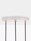 Tala oak pendant cluster ceiling light with three dimmable LED bulbs - British product