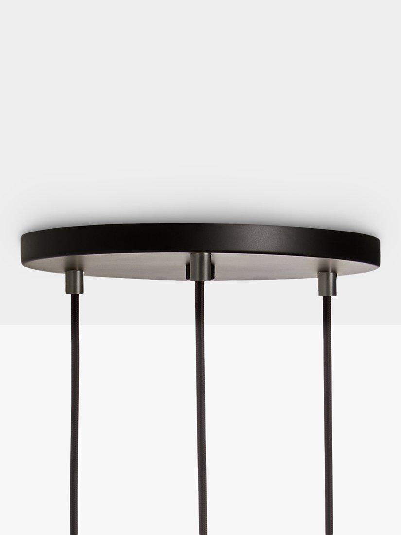 Tala triple pendant ceiling light graphite with three globe bulbs (British brand)