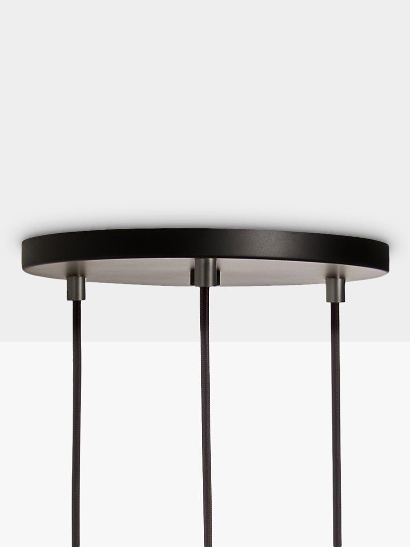 Tala triple pendant light with Voronoi II LED bulbs graphite (British brand)