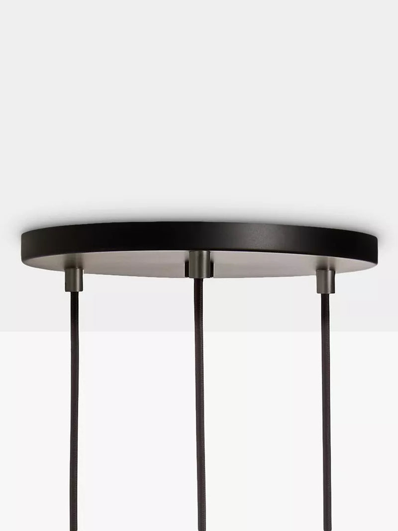 Tala triple pendant light with Voronoi II LED bulbs graphite (British brand)