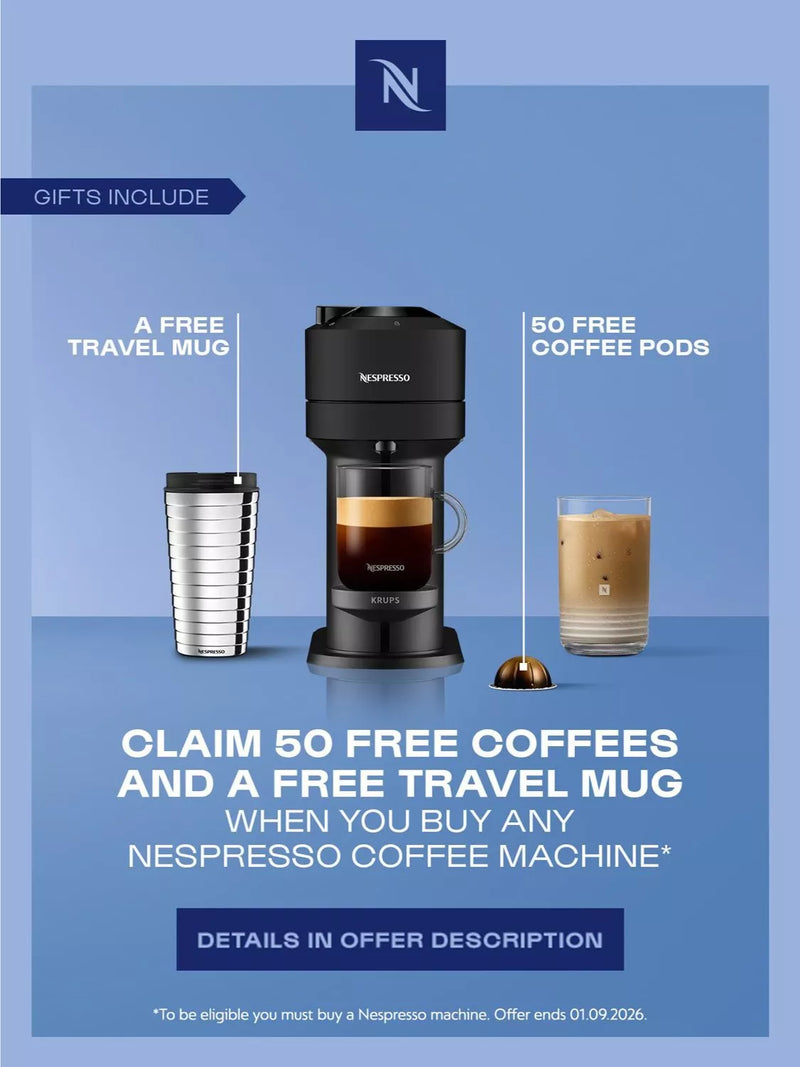 KRUPS Nespresso Vertuo Next Coffee Machine, imported from the UK