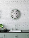 Lascelles retro wall clock 35cm pastel green, UK version