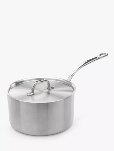 قدر طهي ستانلس ستيل Samuel Groves Tri-Ply مع غطاء، مقاس 20 سم من John Lewis - اشترِ عبر الإنترنت من McGrocer