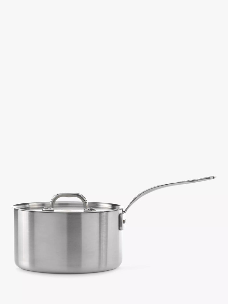 Samuel Groves tri-ply stainless steel saucepan with lid 20cm (British brand)