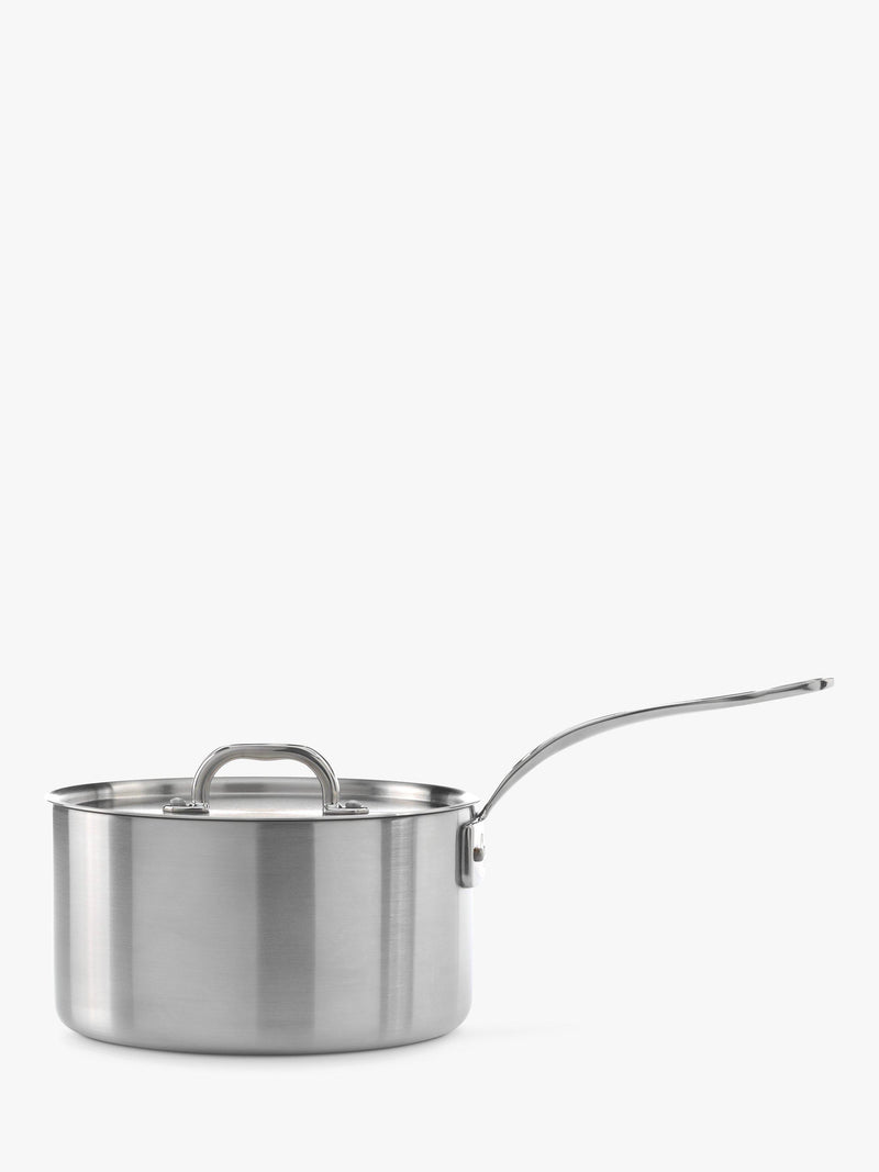 Samuel Groves tri-ply stainless steel saucepan with lid 20cm (British brand)