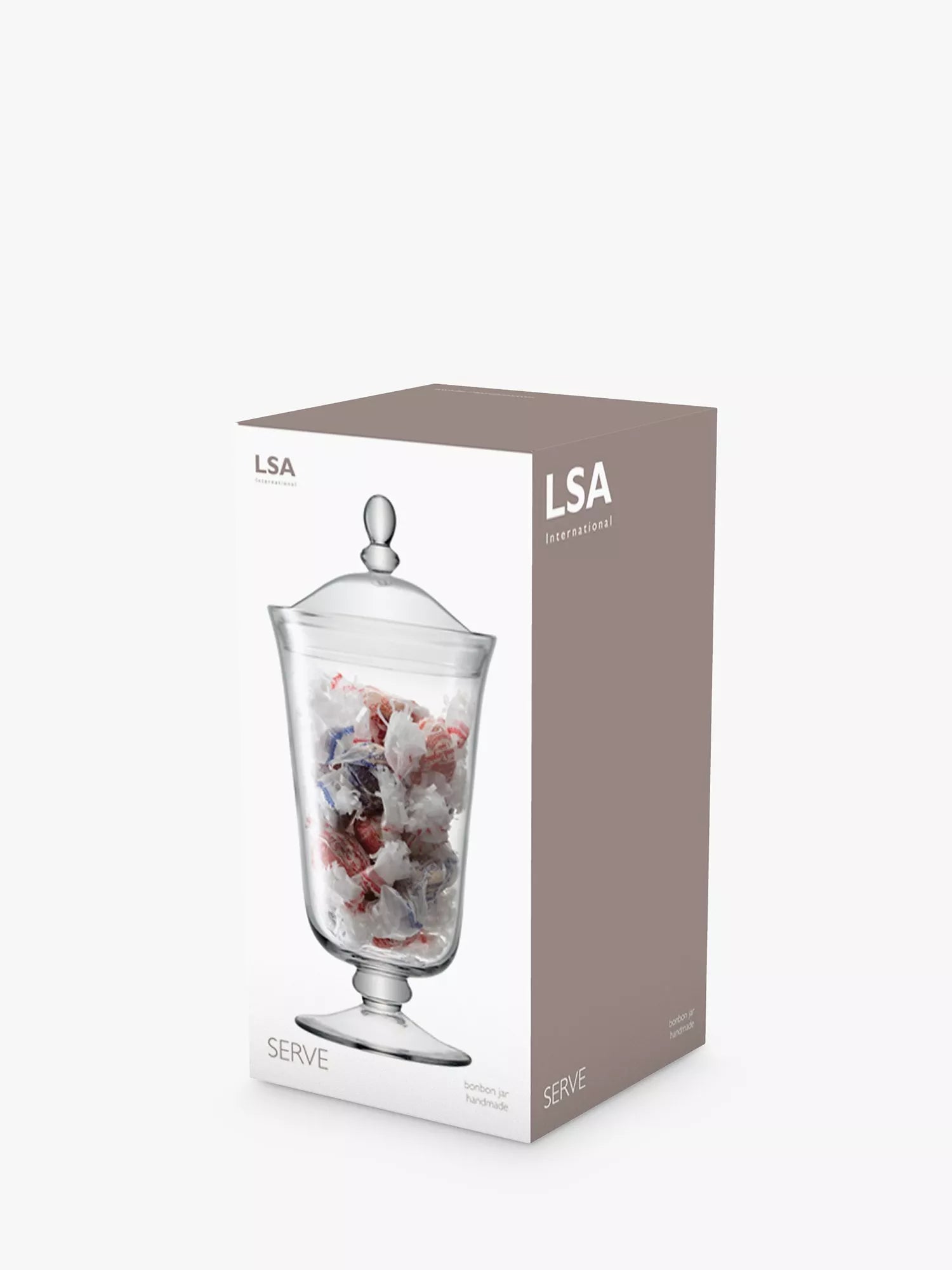 LSA International bonbon jar clear H37cm, imported from the UK