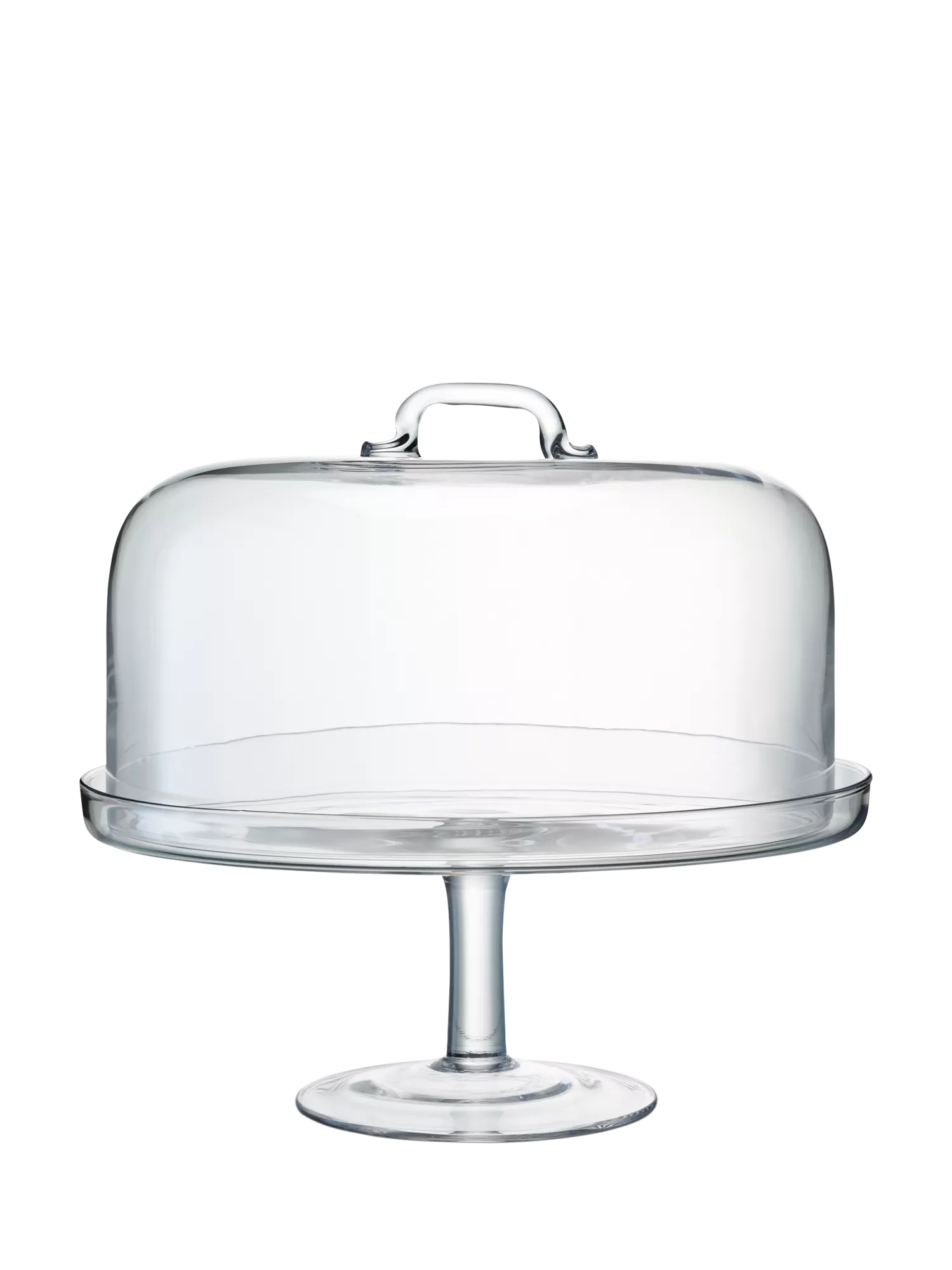 LSA International clear glass domed cake stand 34.5cm (British brand)