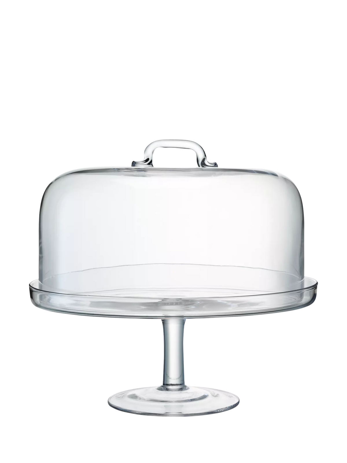 LSA International clear glass domed cake stand 34.5cm (British brand)