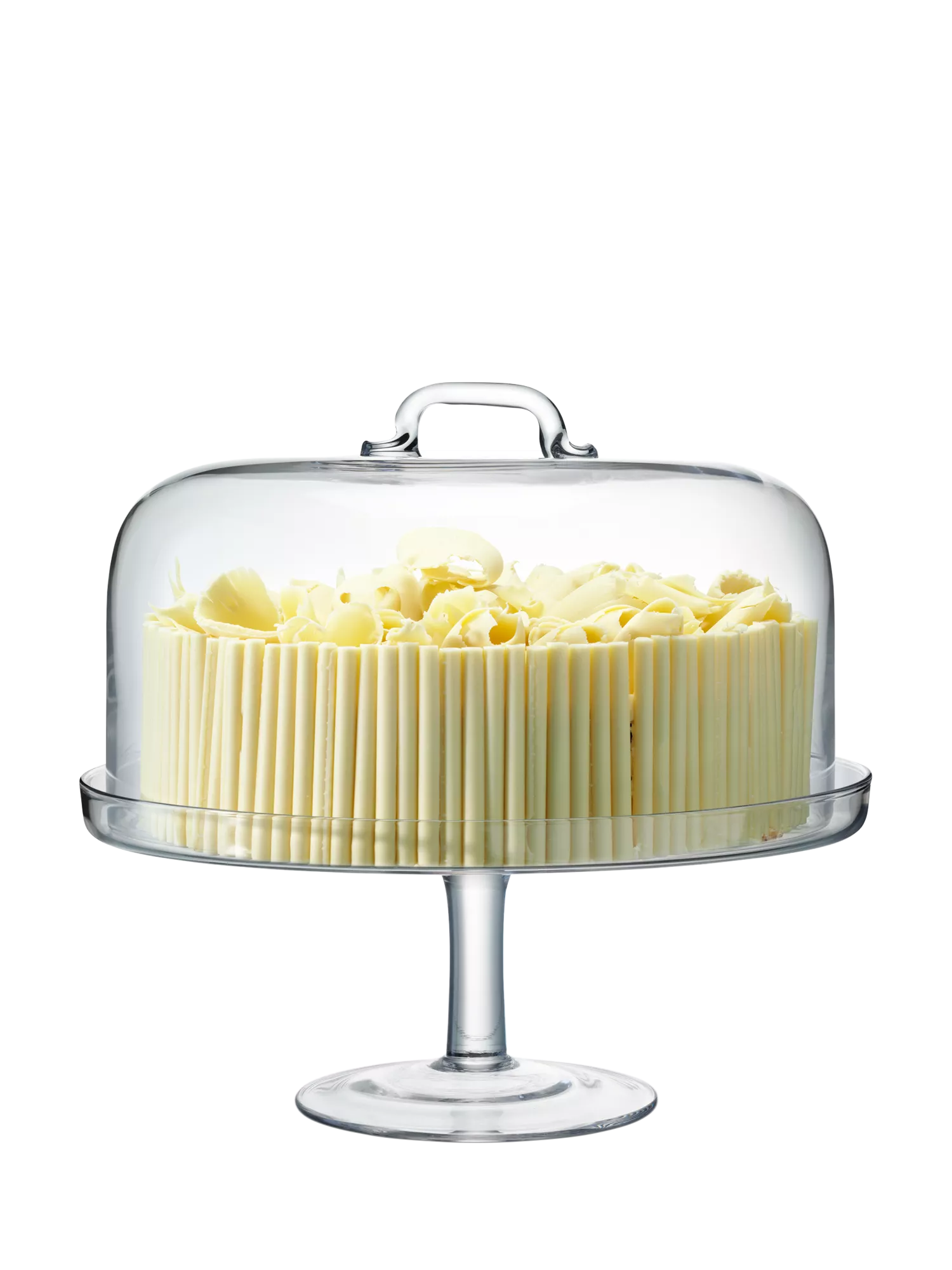 LSA International clear glass domed cake stand 34.5cm (British brand)