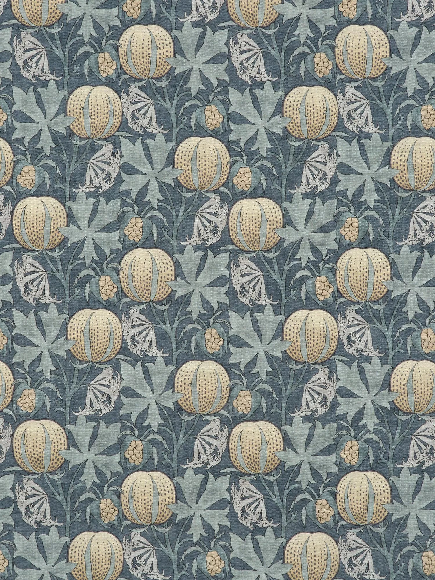 GP & J Baker Pumpkins Furnishing Fabric, Indigo