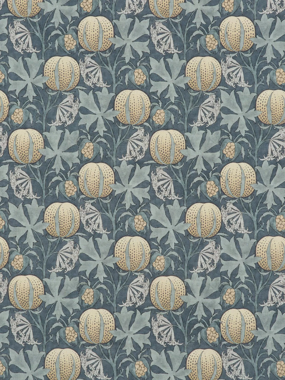 GP & J Baker Pumpkins Furnishing Fabric, Indigo