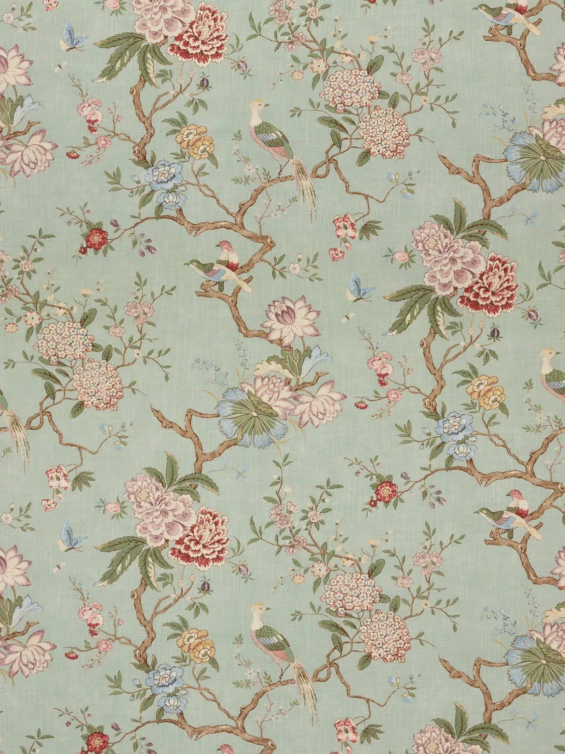 GP & J Baker Oriental Bird Furnishing Fabric